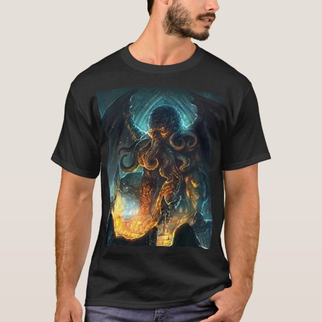 Lovecraft's Cthulhu design classic t-shirt (Front)