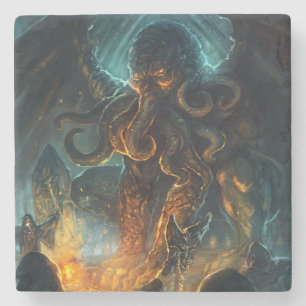 Lovecraft's Cthulhu marble coaster