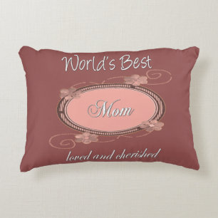 Loved and Cherished Mum Vintage Decorative Cushion