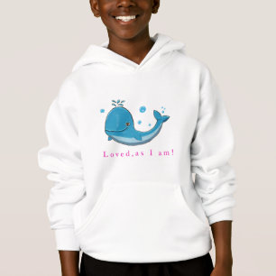 Loved as I am whale cute design 