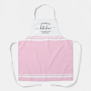 Loved Baked In Pink French Stripe Apron