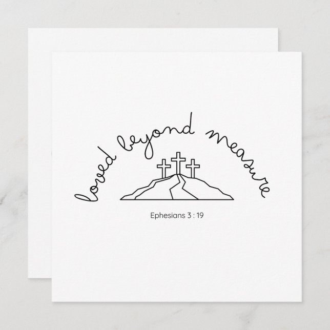 Loved Beyond Invitation Christian Card Faith (Front/Back)