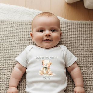 Loved Beyond Measure Teddy Bear Newborn Baby Bodysuit