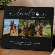 Loved Beyond Words Black Pet Memorial Three Photo