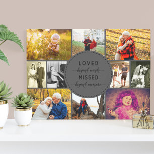Loved Beyond Words Memorial Photo Collage Canvas Print