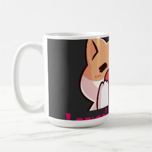 "Loved By A Cat Kawaii Cat Black Mug" Coffee Mug