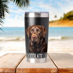 Loved By A Chocolate Lab Labrador Dog Lover Insulated Tumbler