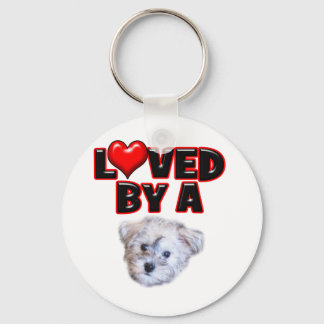 Loved by a Schnoodle Key Ring