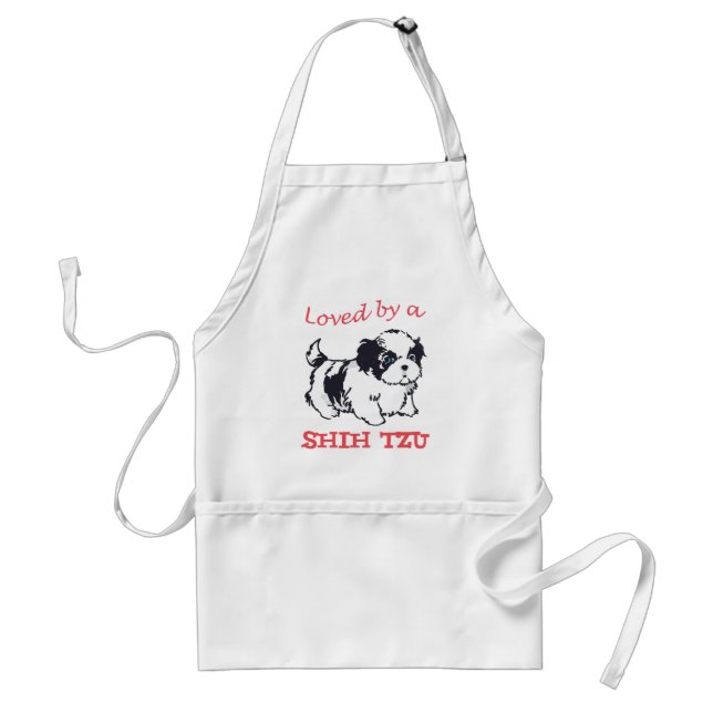 Loved by a Shih Tzu Standard Apron (Front)