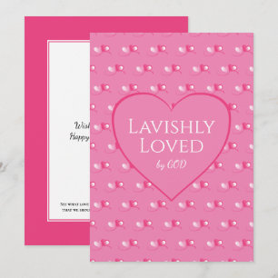 LOVED BY GOD Pink Hearts Custom Valentines Day