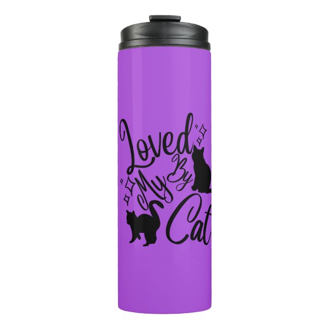 Loved By My Cat Thermal Tumbler (Front)