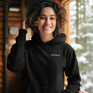 Loved By   Personalised Kids Names Mama Embroidered Hoodie