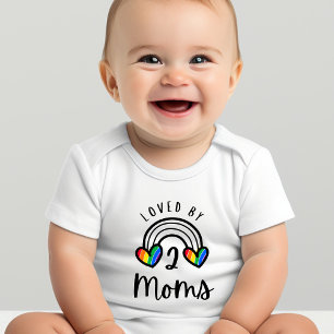 Loved by Two Moms Pride Baby Bodysuit