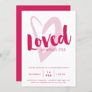 Loved Christian Valentine's Day Party Invitation