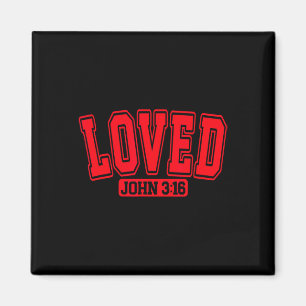 Loved Christmas Valentine John 316 Christian Happy Magnet