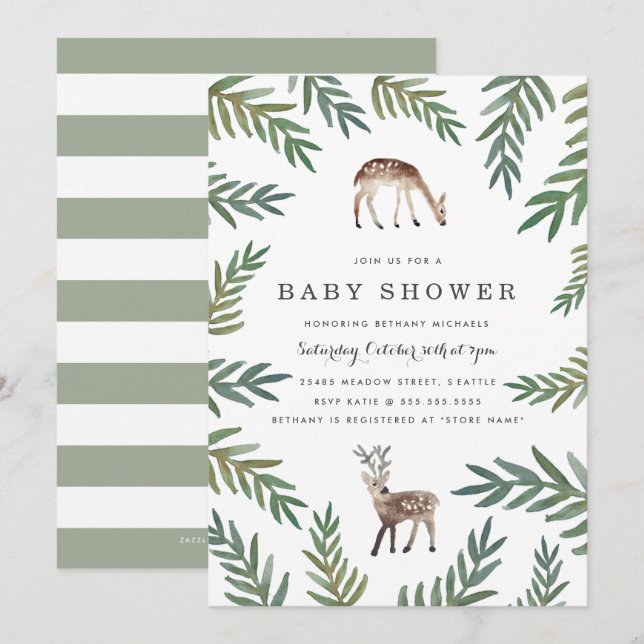 Loved Dearly Baby Shower Invitation (Front/Back)