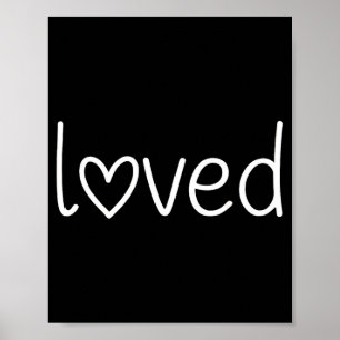 Loved Heart Minimalist Valentines Day  Poster