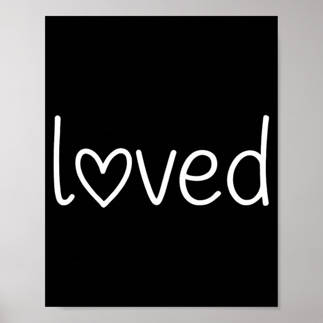 Loved Heart Minimalist Valentines Day  Poster (Front)