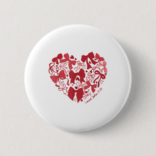Loved John 3 16 Bow Valentine Christian Bible Vers 6 Cm Round Badge