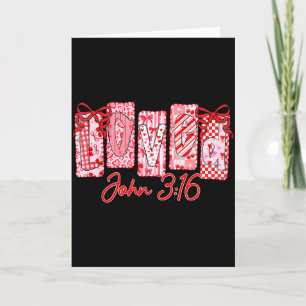 Loved John 3 16 Christian Loves Valentines Day God Card