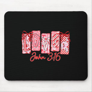 Loved John 3 16 Christian Loves Valentines Day God Mouse Mat