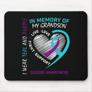Loved One In Memory Of Grandson Suicide Awareness Mouse Mat