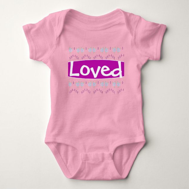 Loved One Piece Baby Bodysuit (Front)