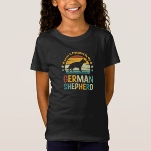 Loved & Protected By My GSD, or Your Own Text  T-Shirt