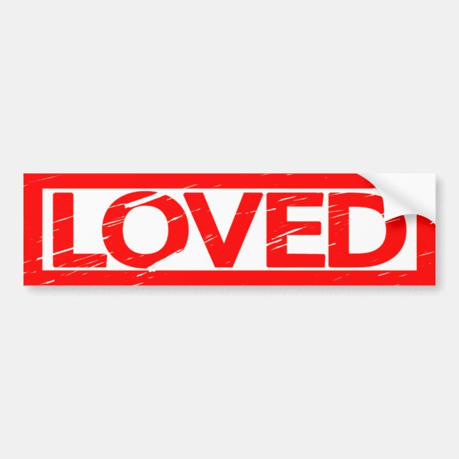 Loved Stamp Bumper Sticker (Front)