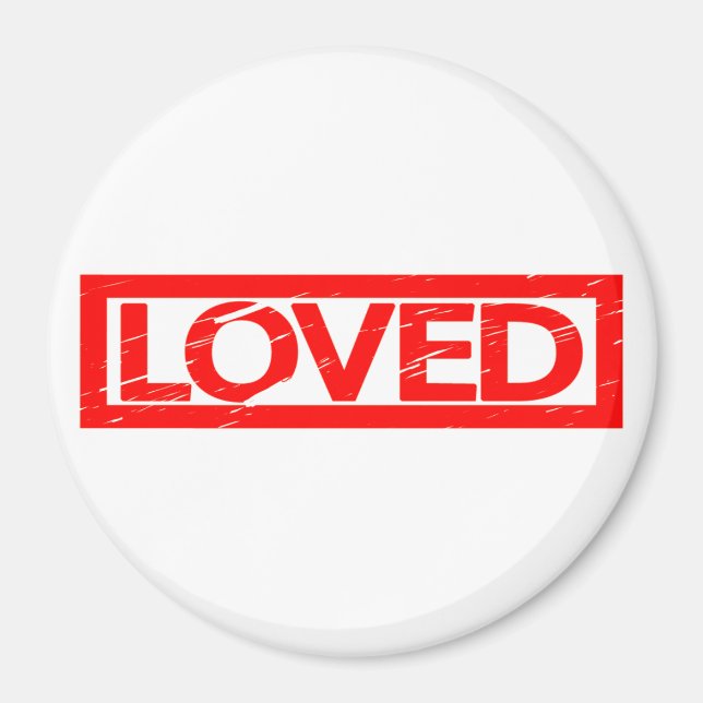 Loved Stamp Magnet (Front)