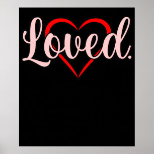 Loved Valentine Cute Romantic Valentines Day Coupl Poster