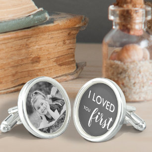 Loved You First Father Of The Bride Photo Cufflinks