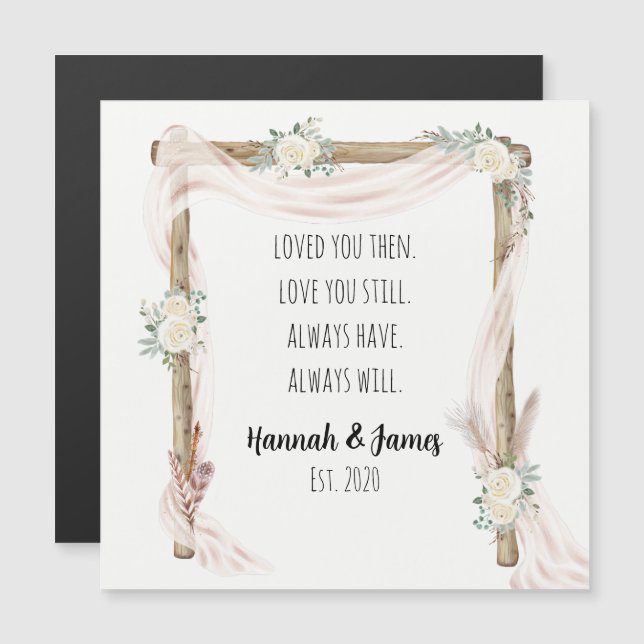 Loved You Then Love You Still Boho Magnetic Card (Front/Back)