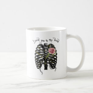 Loved You to the Dead – Gothic Rib Cage Coffee Mug