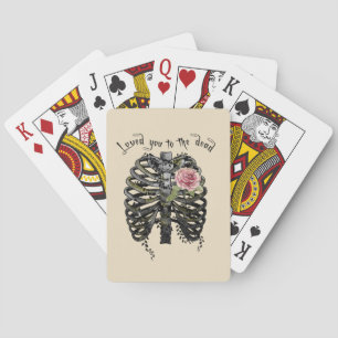 Loved You to the Dead – Gothic Rib Cage Playing Cards