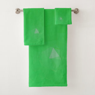 LoveGeo Abstract Geometric Design - Avocado Field Bath Towel Set