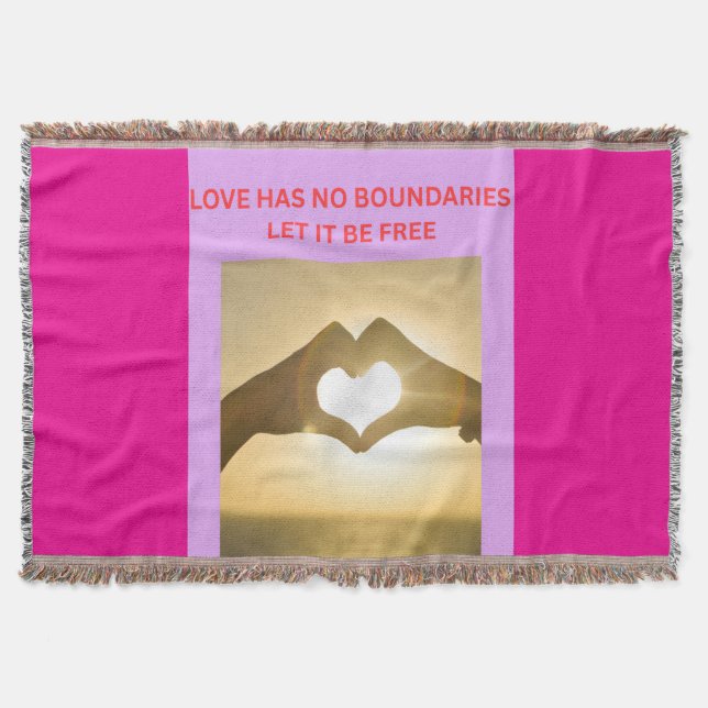 LOVEHAS NO BOUNDARIES LET IT BE FREE THROW BLANKET (Front)