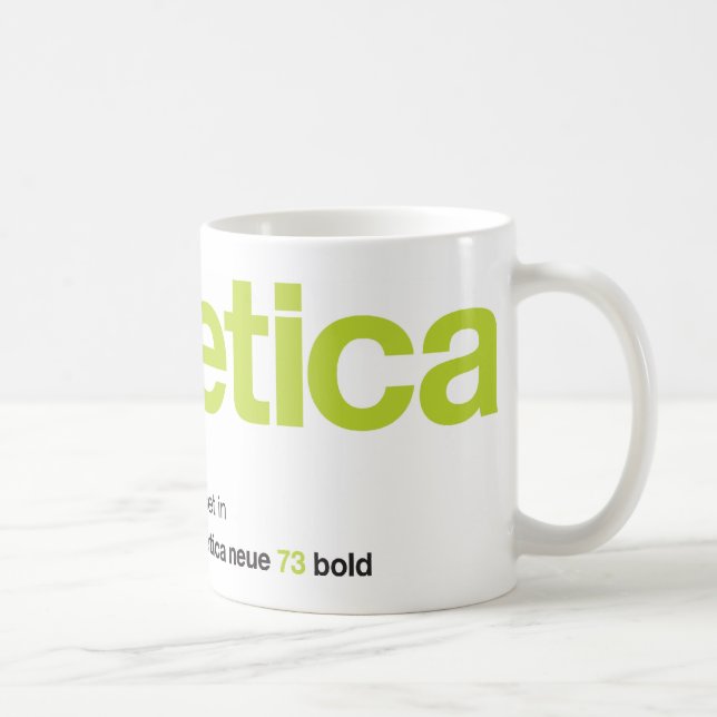 LoveHelvetica Lime Mug (Right)