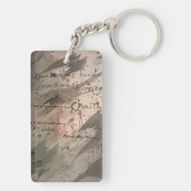 Loveisachain. keychain (Back)