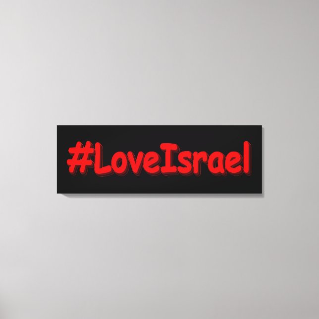 "#LoveIsrael" Cute Design. Buy Now Canvas Print (Front)