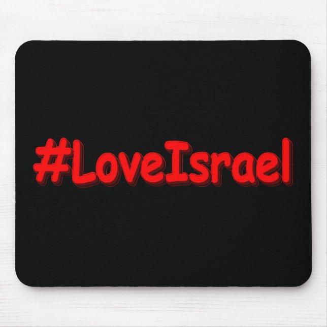 "#LoveIsrael" Cute Design. Buy Now Mouse Mat (Front)