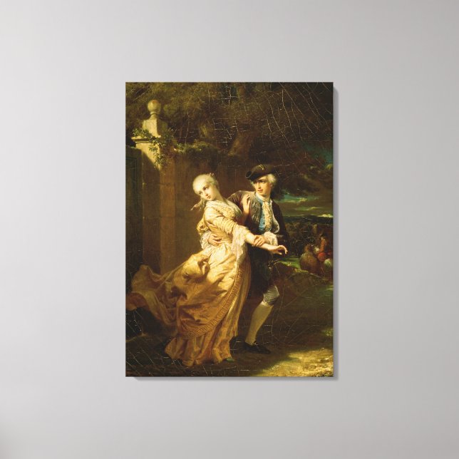 Lovelace Abducting Clarissa Harlowe, 1867 Canvas Print (Front)