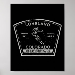 Loveland Colorado Long Sleeve Snow Skiing Poster