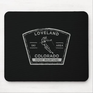 Loveland Colorado Snow Skiing Mouse Mat