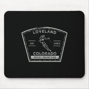 Loveland Colorado Snow Skiing Mouse Mat