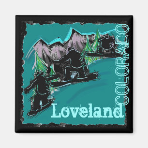 Loveland Colorado snowboard magnet
