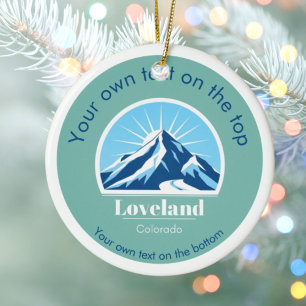 Loveland Colorado USA ski resort christmas Ceramic Tree Decoration
