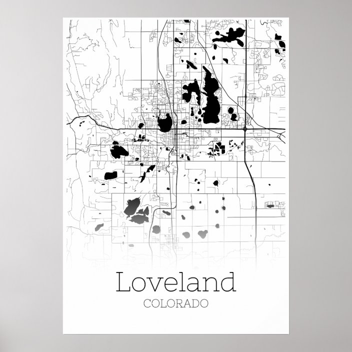 Loveland Map - Colorado - City Map Poster | Zazzle.co.uk