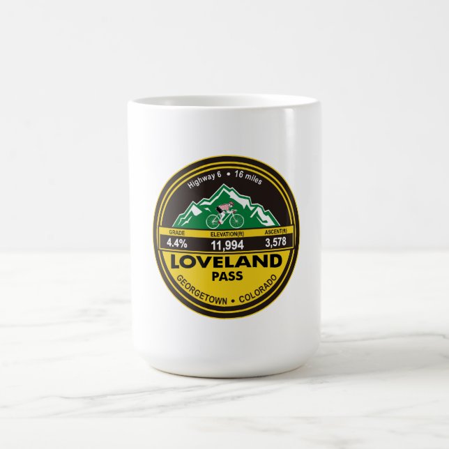LOVELAND PASS- GEORGETOWN, CO -"CIRCLE" COFFEE MUG (Center)