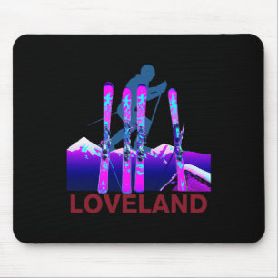 Loveland Skiing And Snowboarding Retro 90s Lovelan Mouse Mat